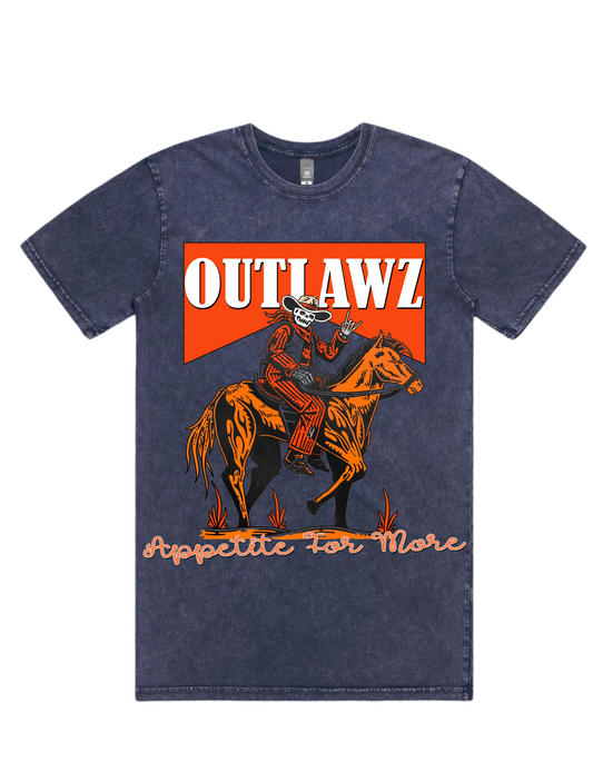 HoggLife "Outlawz" Tee - Washed Blue/Multi