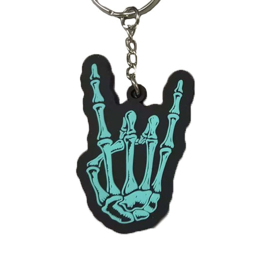 HoggLife Keychain - Black/Aqua