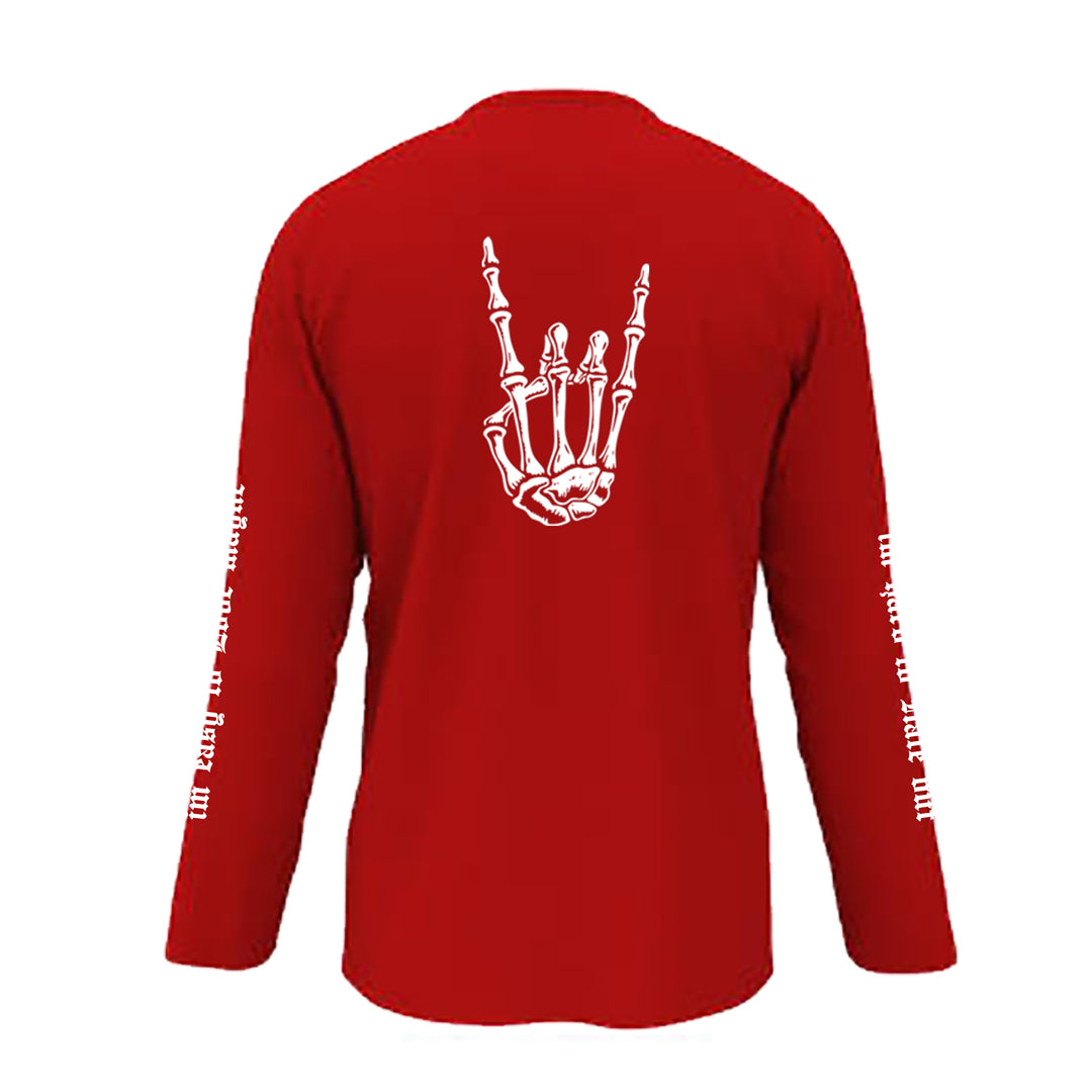 Hogglife "Hard to Hate" Long sleeve - Red/White