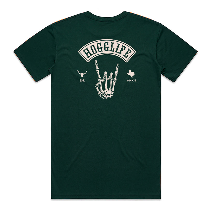 HoggLife Tee - Pine/ Off White