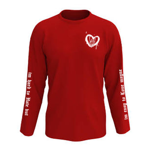 Hogglife "Hard to Hate" Long sleeve - Red/White