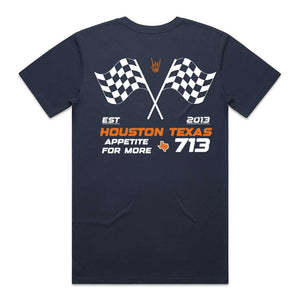 HoggLife "Motor Club" Tee - Navy/Orange